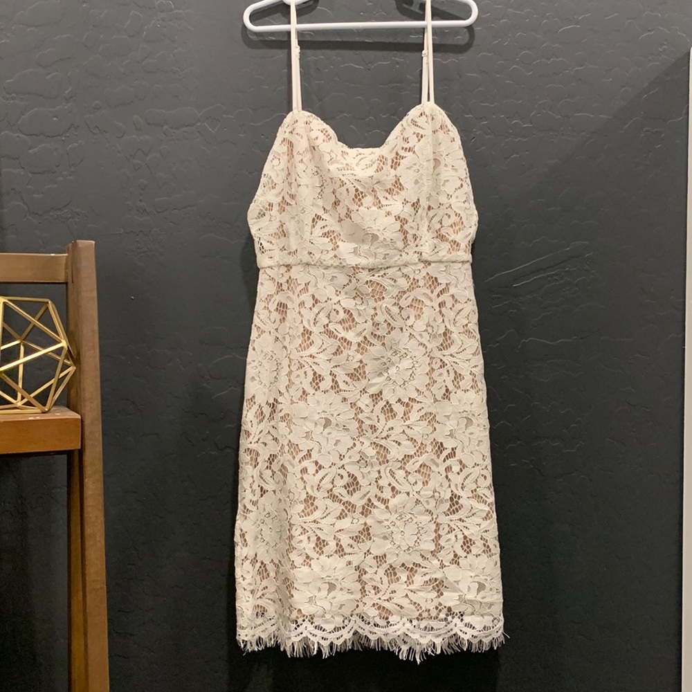 White Lace Mini Dress